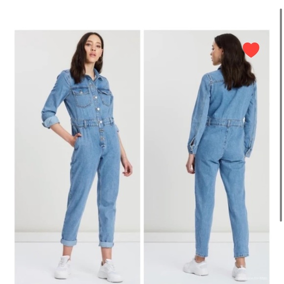 TOPSHOP Denim Jumpsuit - Picture 1 of 4
